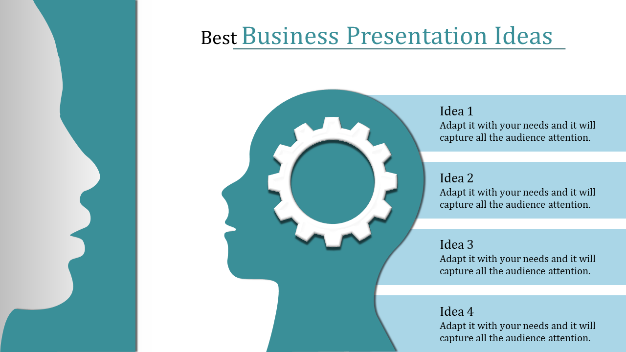 Free - Head Model Business Presentation Ideas Templates